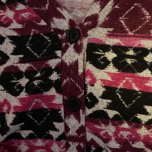 Pink and Black Delias Cardigan boho sweater - Picture 5 of 6